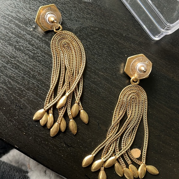 3” Stella and Dot Odeon Earrings Drop Dangle Coverts to Studs versatile - Picture 2 of 3